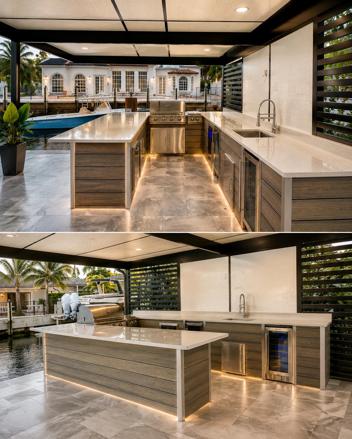 27 ft U-Shaped Outdoor Kitchen